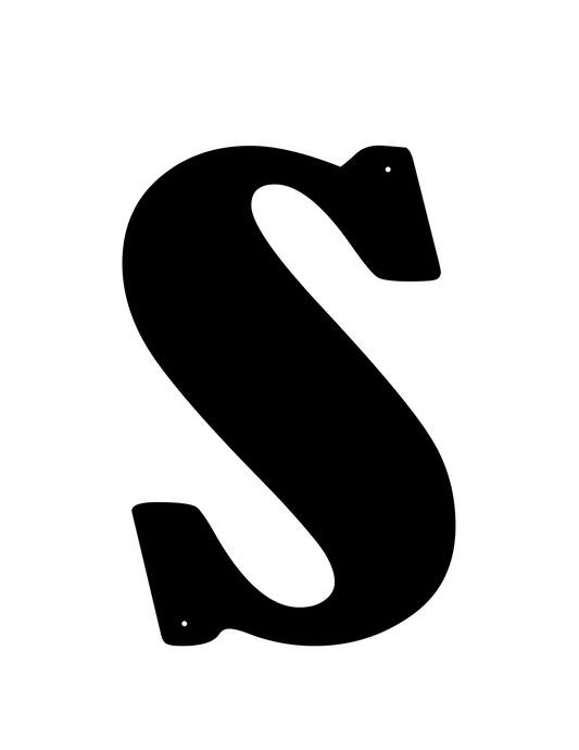 z- Custom Metal Sign - the letter S