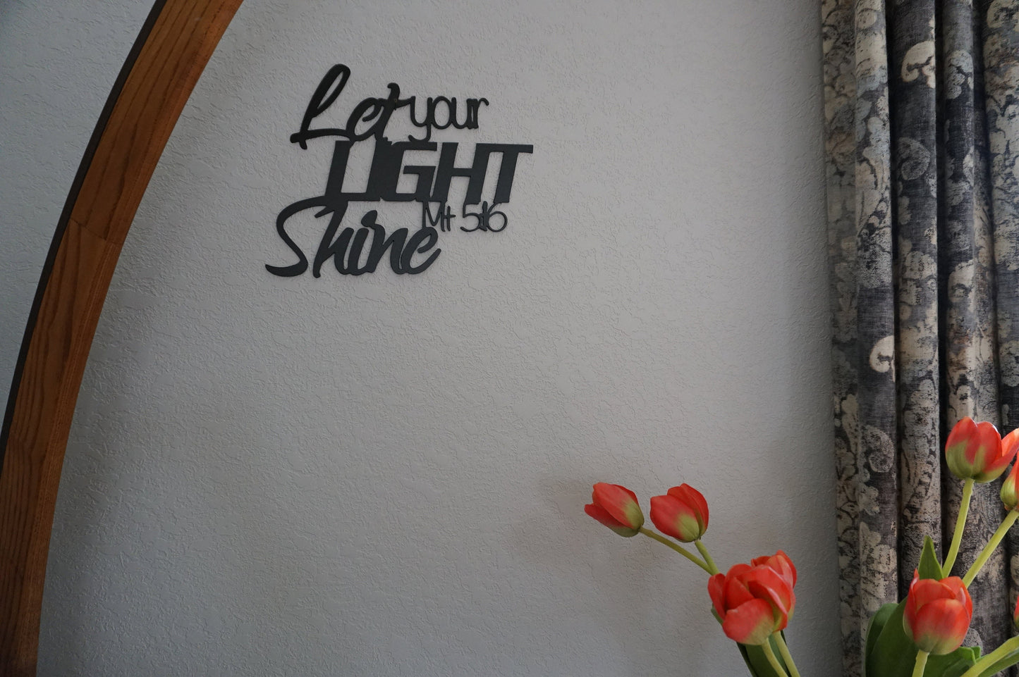 Let Your Light Shine Metal Scripture Sign / Matthew 5:16