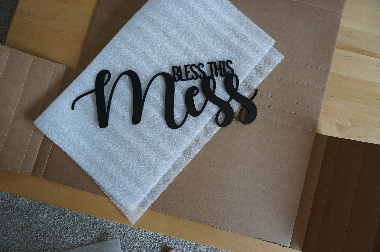 Bless this Mess Metal Sign