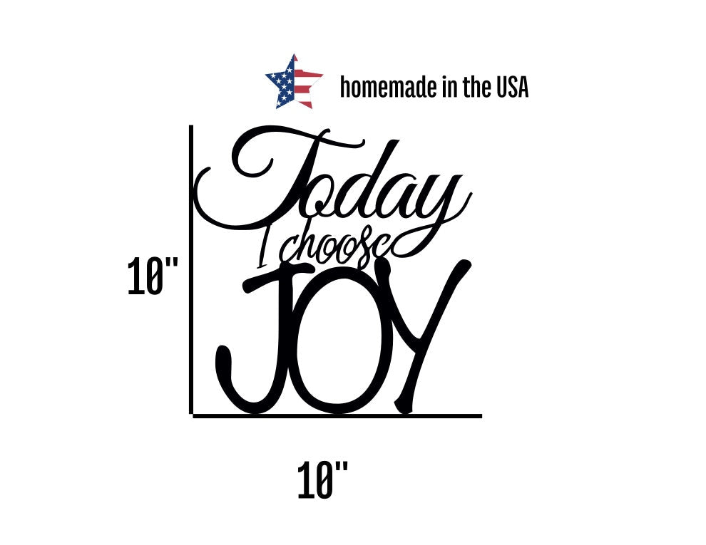 Today I Choose Joy Metal Wall Art