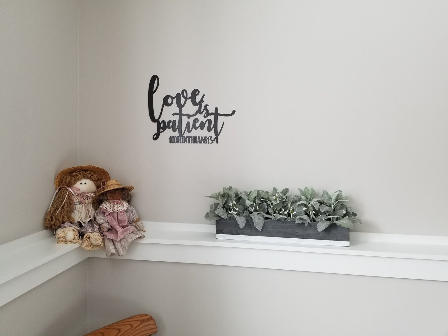 Love is Patient Metal Scripture Sign