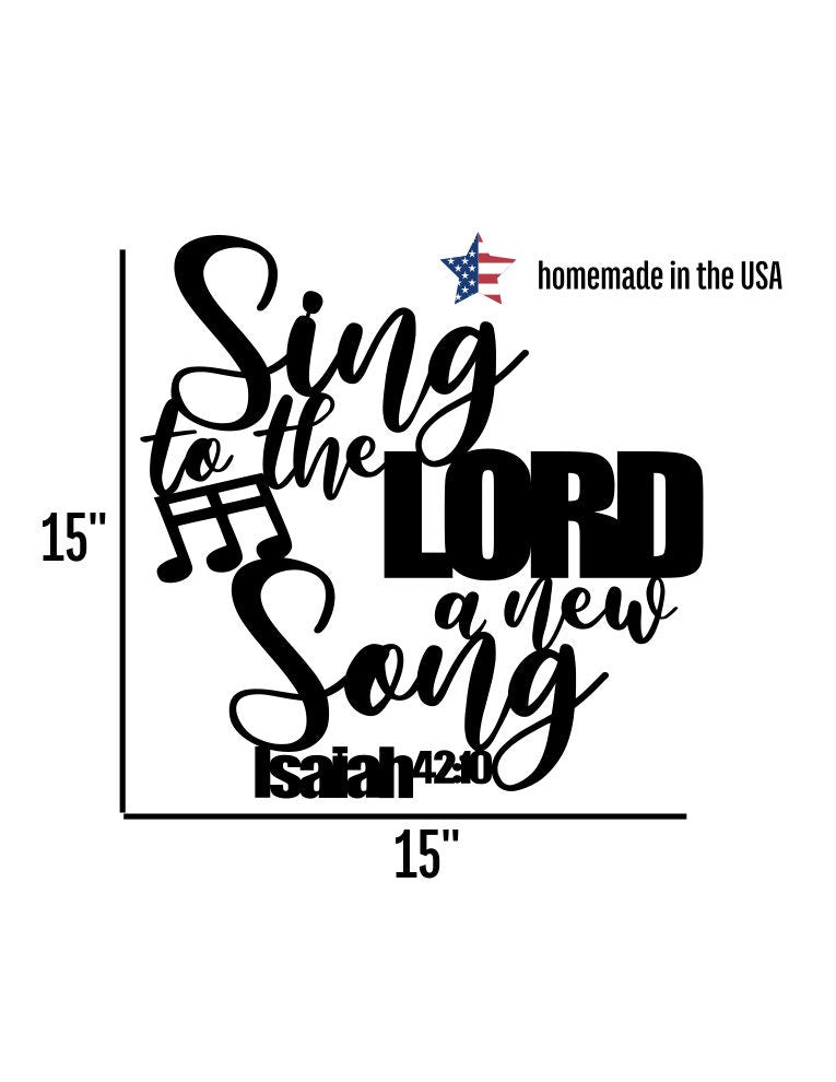 Sing to the Lord a New Song Metal Sign | Isaiah 42:10 Scripture Wall Art