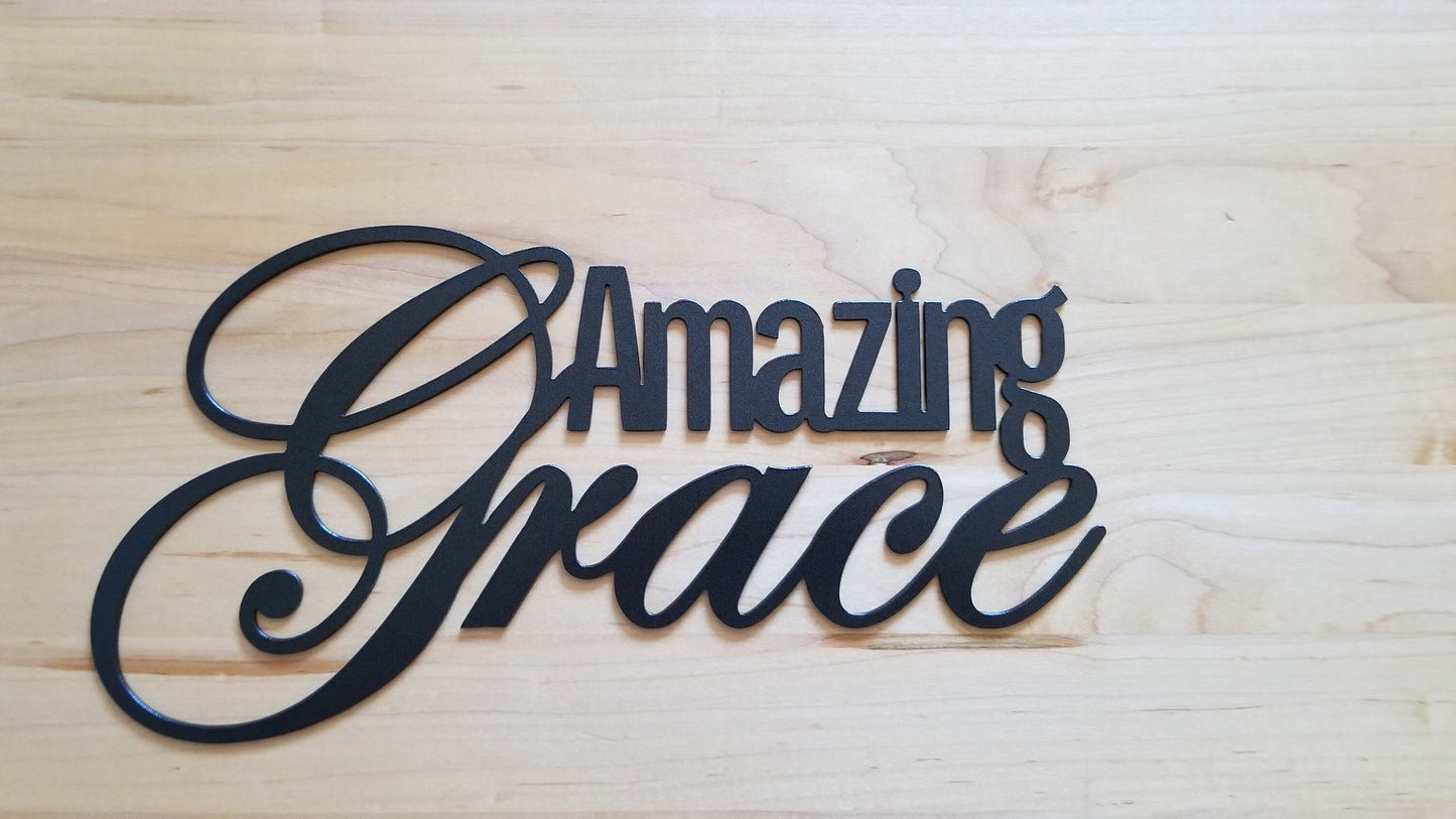 Amazing Grace Metal Sign