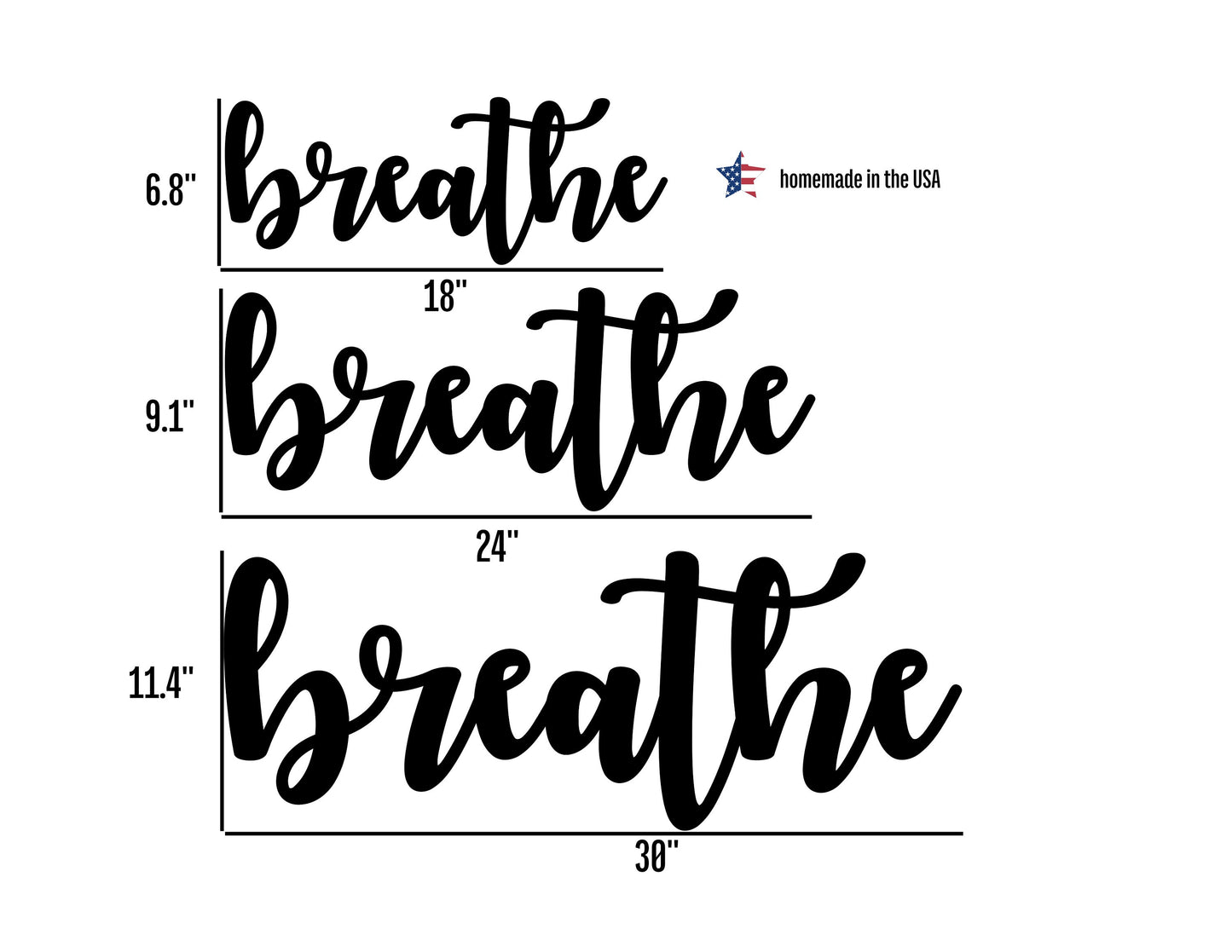 Breathe Metal Wall Hanging