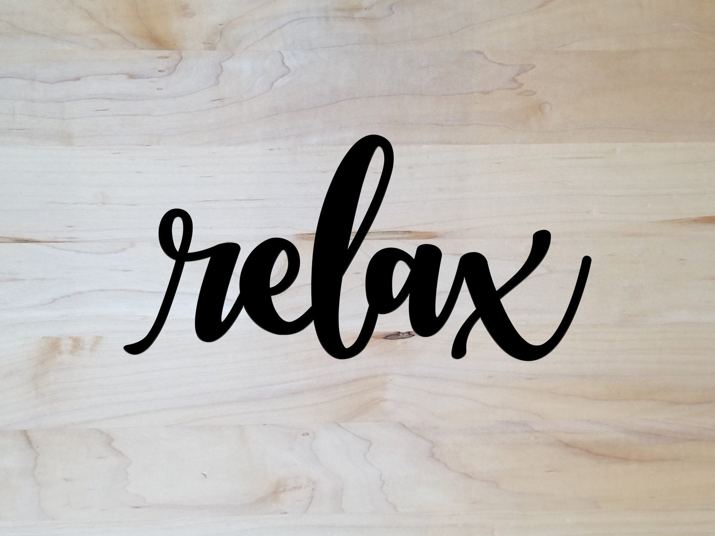 Relax Metal Sign