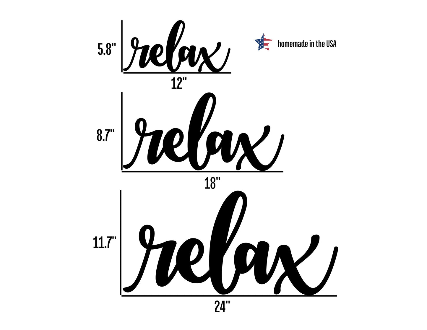 Relax Metal Sign