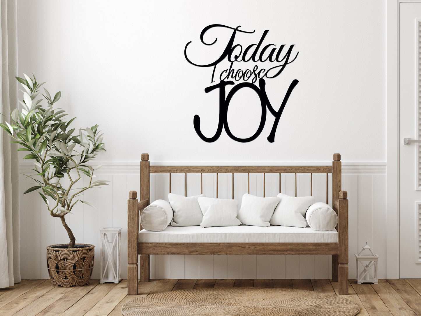 Today I Choose Joy Metal Wall Art