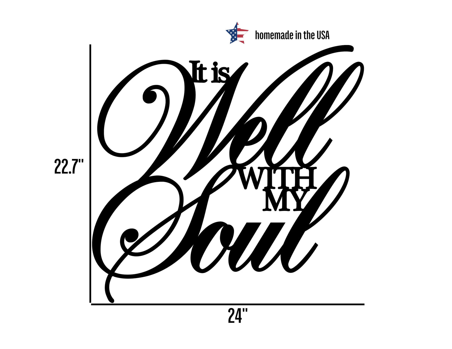 It Is Well With My Soul Metal Scripture Wall Art