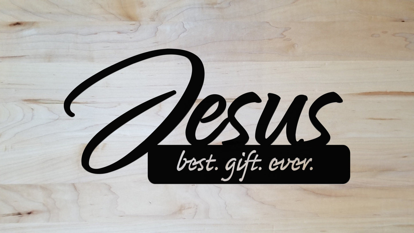 Best Gift Ever Metal Sign, Metal Jesus Sign, Christmas Metal Signs, Christmas Sign, Rustic Word Sign, Farmhouse Christmas