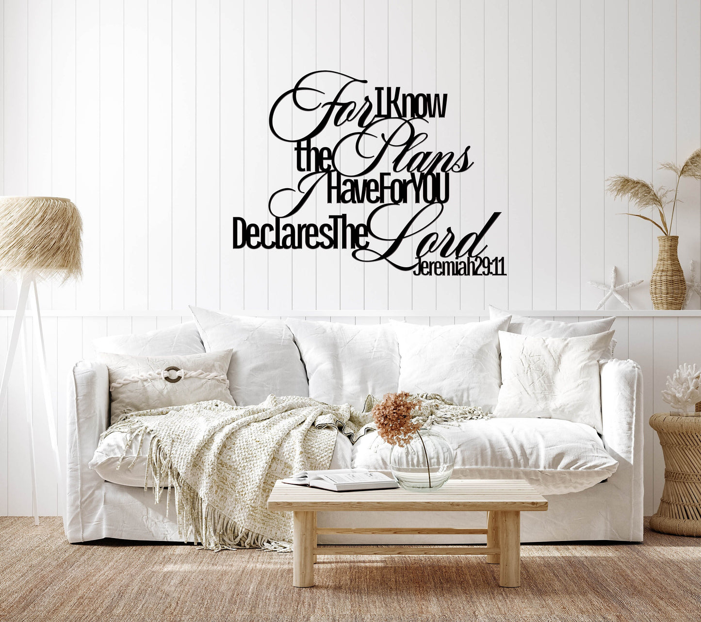 For I Know the Plans I Have for You Metal Scripture Sign