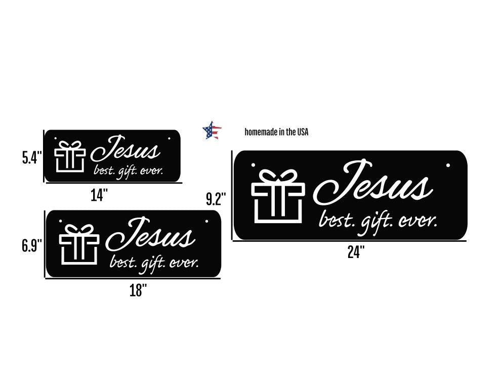 Jesus Best Gift Ever Sign, Metal Word Art, Metal Jesus Sign, Metal Signs, Christmas Metal Signs, Jesus Wall Art, Christian Christmas Decor